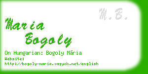 maria bogoly business card