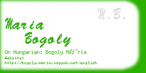 maria bogoly business card